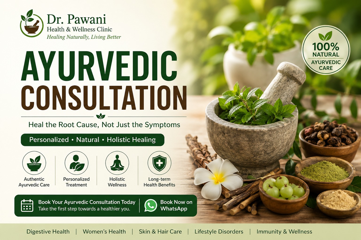 Ayurvedic consultation room at Dr. Pawani Clinic Lucknow